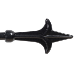 Wrought Iron Curtain Pole 19mm with Spear Finial