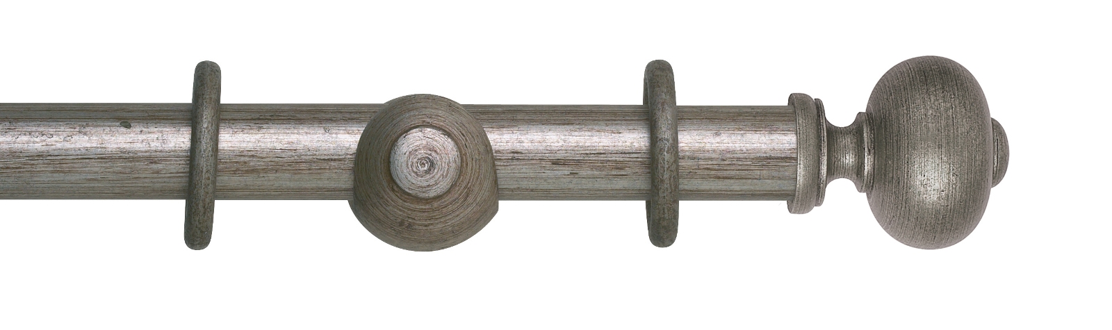 Museum 35mm Pole Set in Antique Silver with Parham Finial